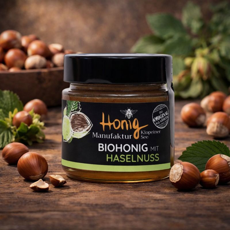 Biohonig mit Haselnuss Cremeaufstrich 20% | 150 gramm