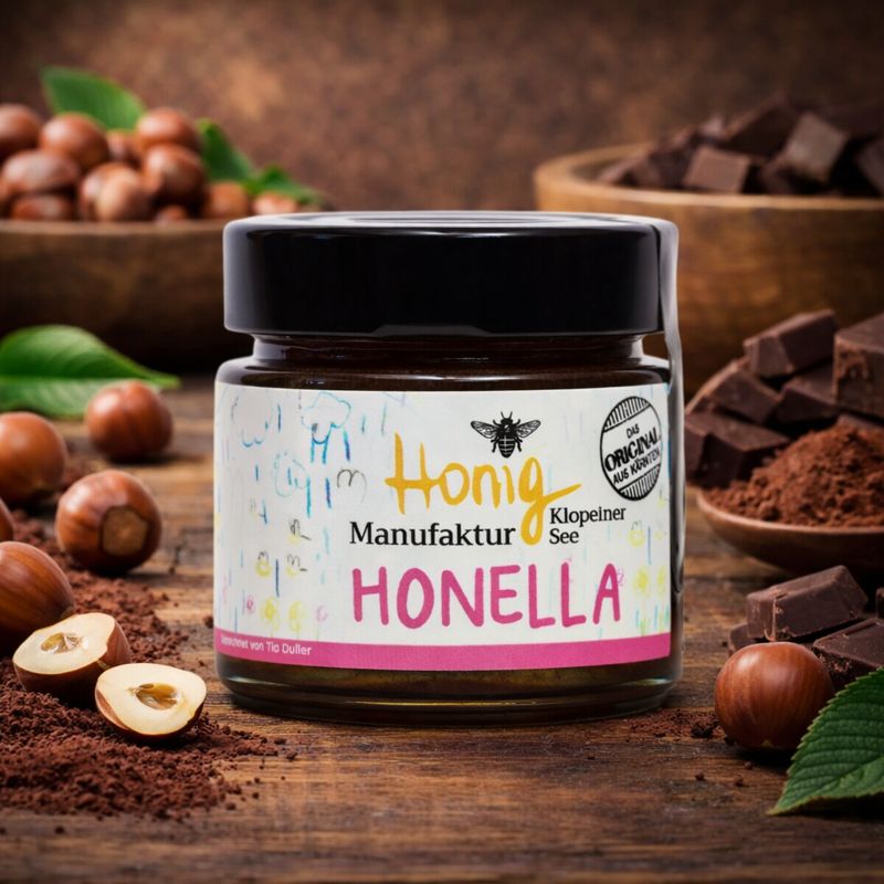 Honella - Biohonig mit Haselnuss 10% und Kakao 2% | 150 gramm