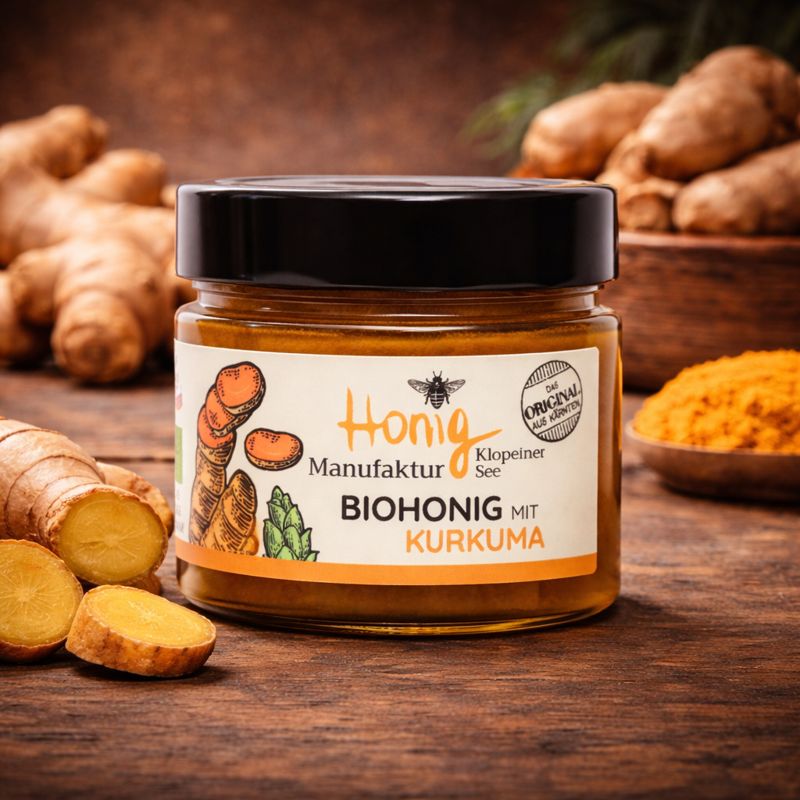 Biohonig mit Kurkuma 10% & Tellicherry-Pfeffer | 150 gramm