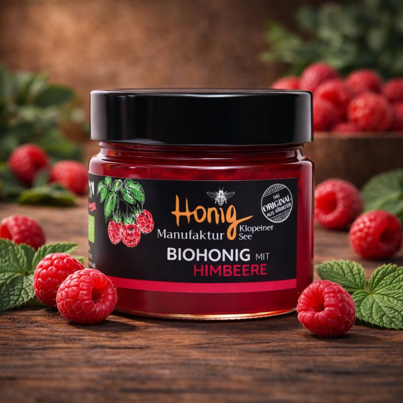 Biohonig mit Himbeere 20% | 150 gramm